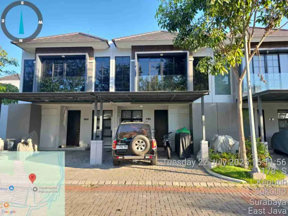 DI JUAL RUMAH

PERUM PAKUWON CITY KOMPLEK SUVADIVA GRAND ISLAND KAV - 19 NO 16
KEL. : KEPUTIH 
KEC. : SUKOLILO 
KAB  : SURABAYA