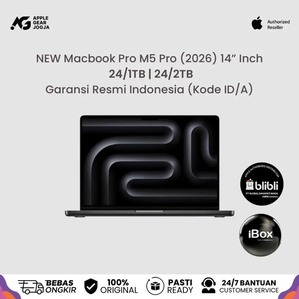(iBox) Apple Macbook Pro 14 M5 Pro 2026 24GB 1TB Resmi Indonesia