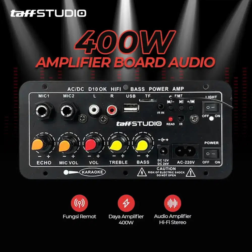 Amplifier Board Audio Bluetooth USB FM Subwoofer DIY 400W