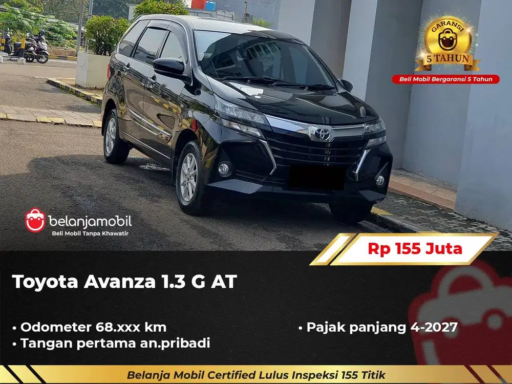[ GARANSI 5TH ] Toyota Avanza 1.3 G AT 2021/2022