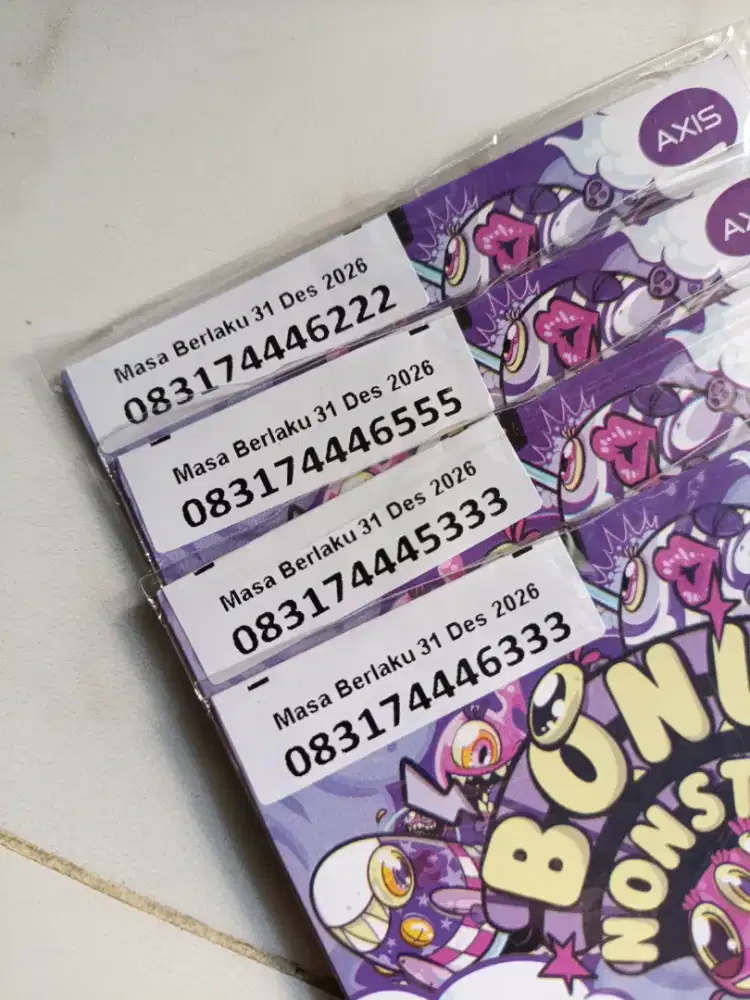 Nomor cantik Axis double triple