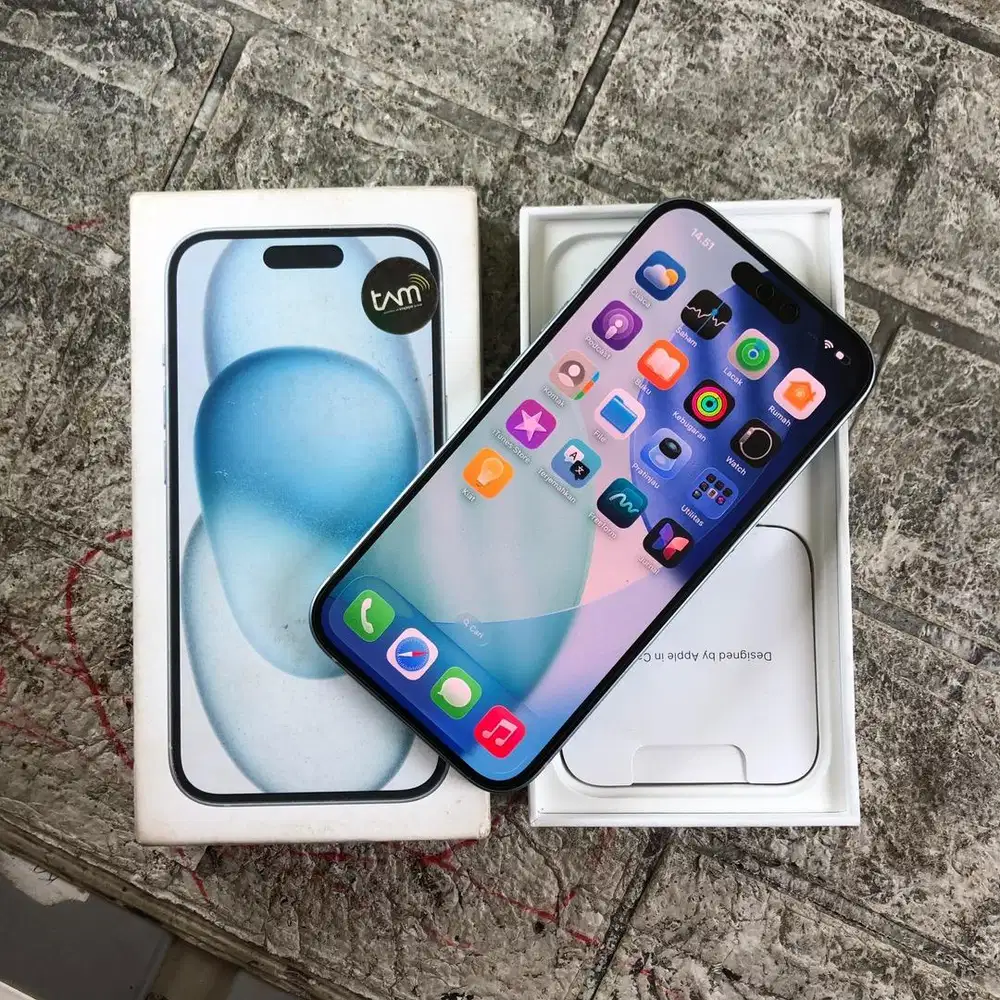 Iphone 15 Basic 128 GB ibox bh 100 pemakaian 2 Bulan