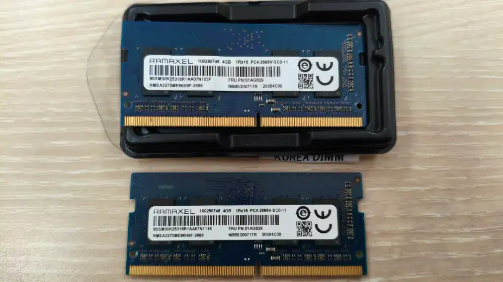 Sodimm ram ddr4 4gb 2666mhz ramaxel
