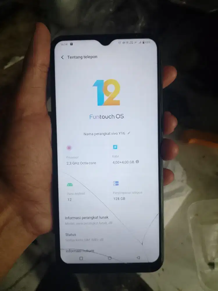 Jual hp vivo y16 4g