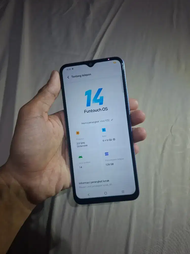 VIVO Y22 RAM 6+6/128 GB