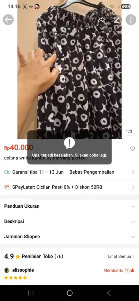 Preloved celana jumbo wanita