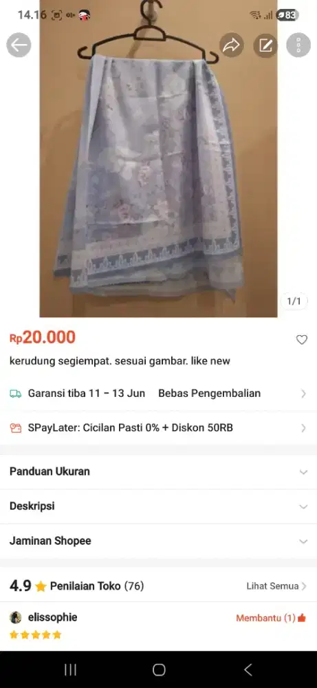 Preloved hijab ada beberapa motif