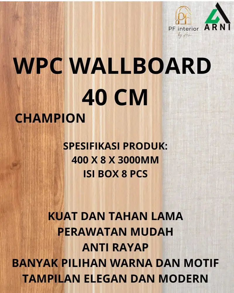 WPC Wallboard by Champion i Panel Dinding Tahan Air I Modern