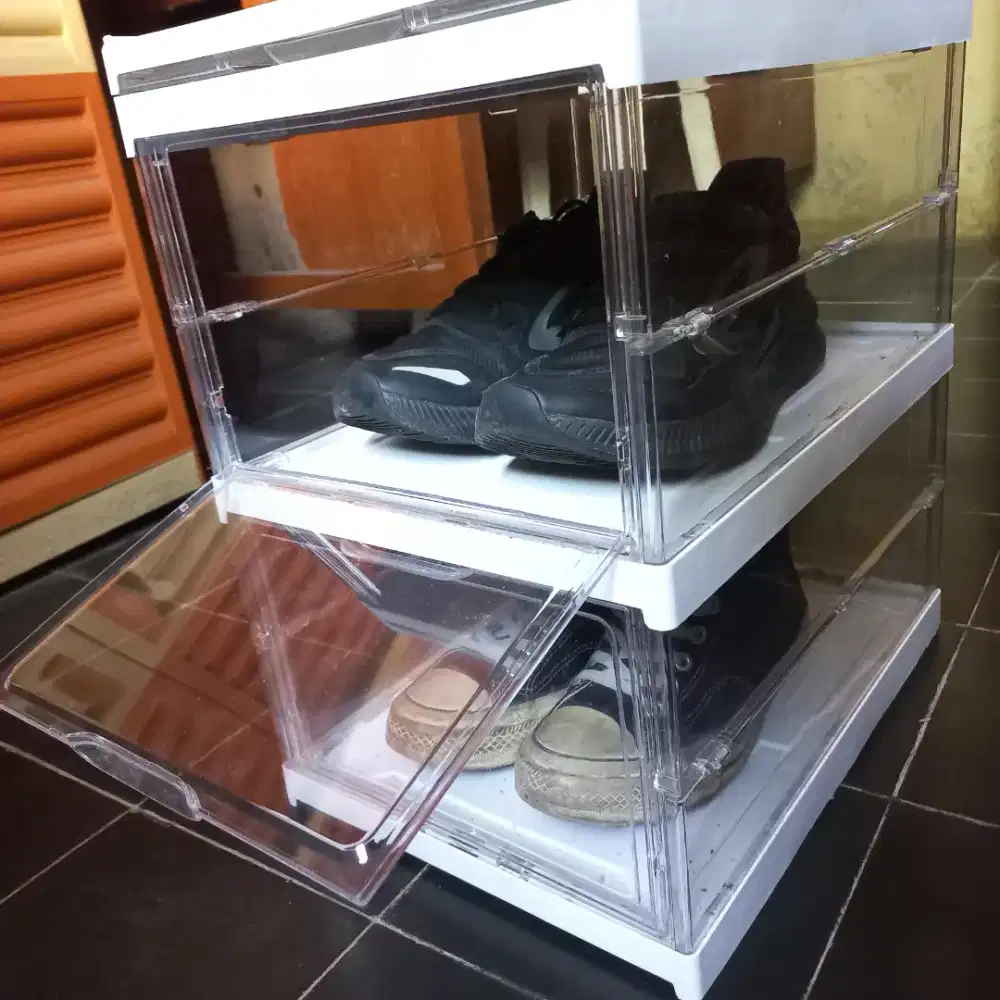 Rak Sepatu Lipat Akrilik