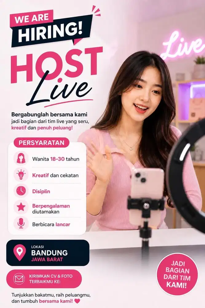 LOWONGAN KERJA HOST LIVE