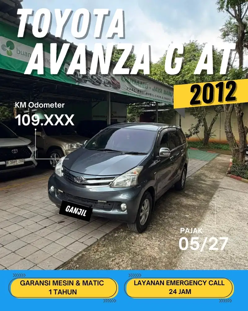TOYOTA AVANZA G 1.3 AT MATIC 2013 GANJIL