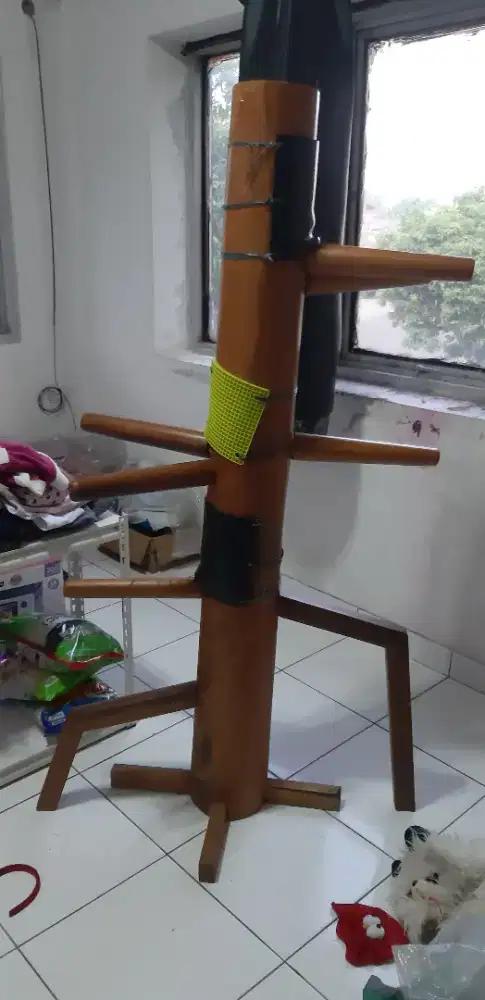 Manusia kayu wooden dummy wingchun silat 2 sisi bisa dewasa dan anak2