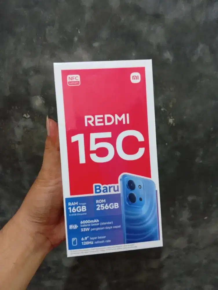 Redmi 15C ram 8+8/256 segel box