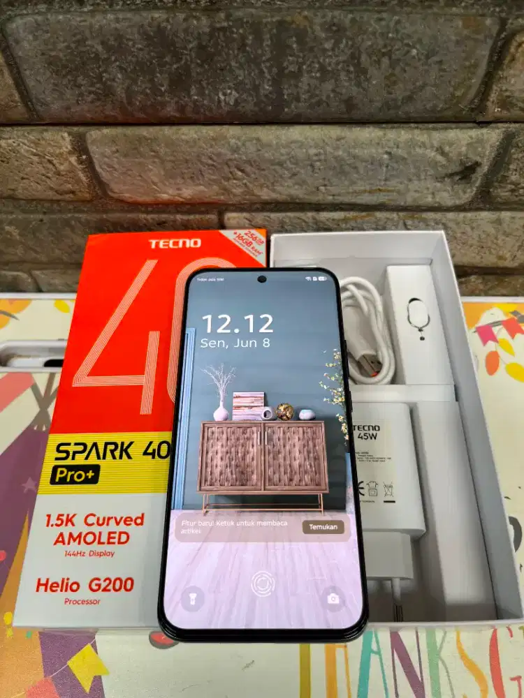 Techno Spark 40 Pro+ 8/256 Lengkap Like New