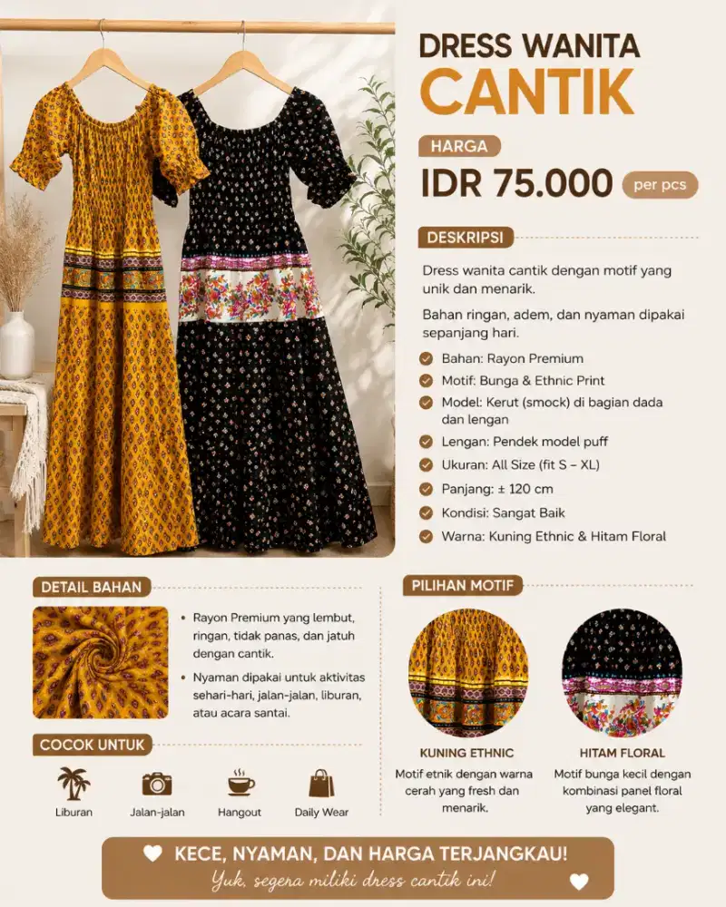 Dress Wanita Cantik