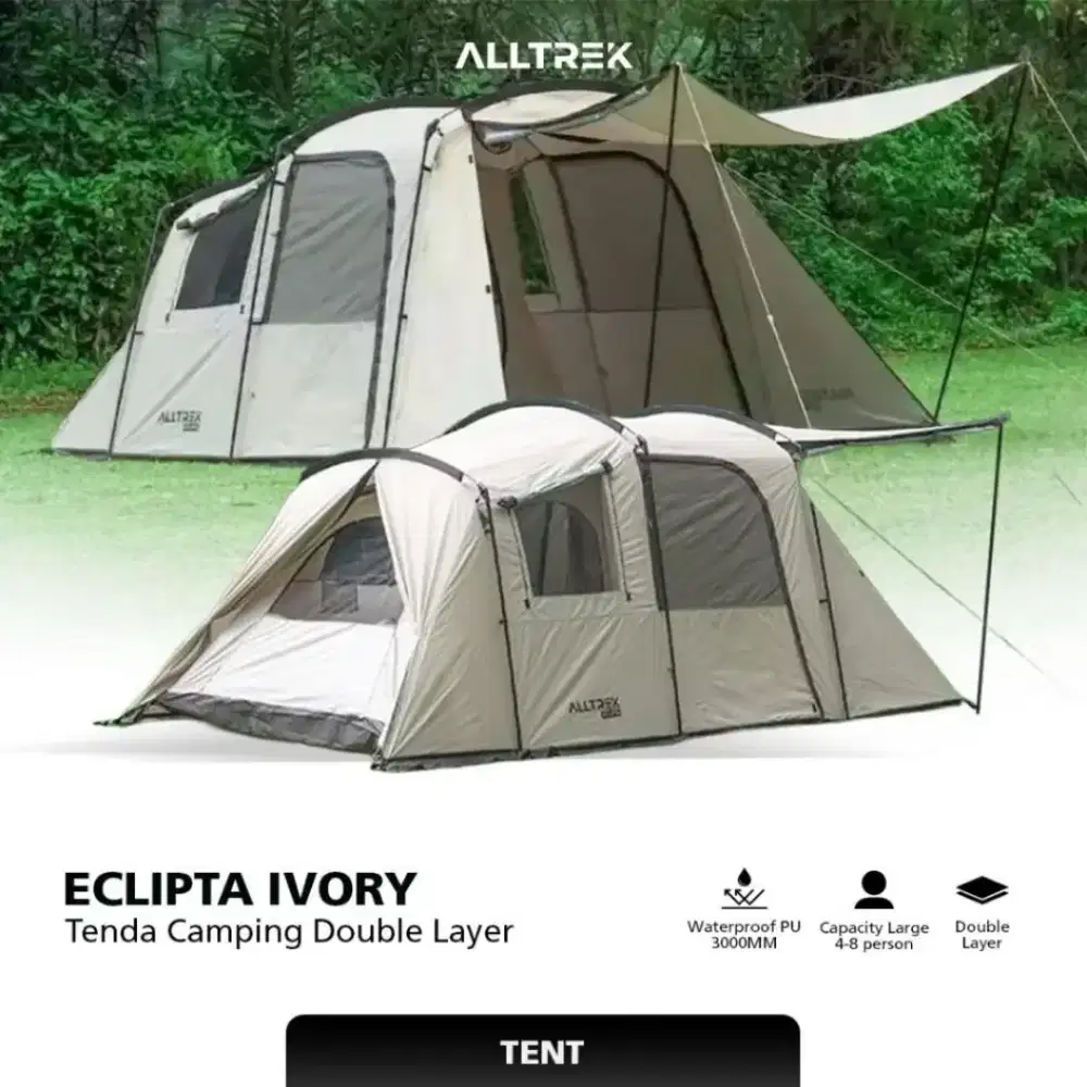 Alltrek Eclipta Pro ivory
Baru Tenda camping