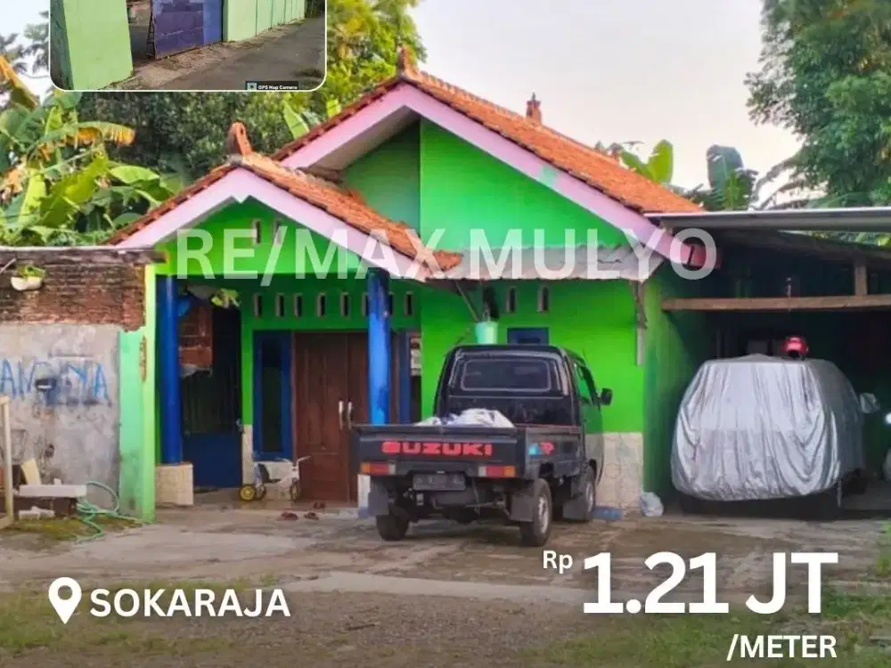 Dijual Tanah + Rumah cocok untuk Usaha/Gudang Industri Area Sokaraja