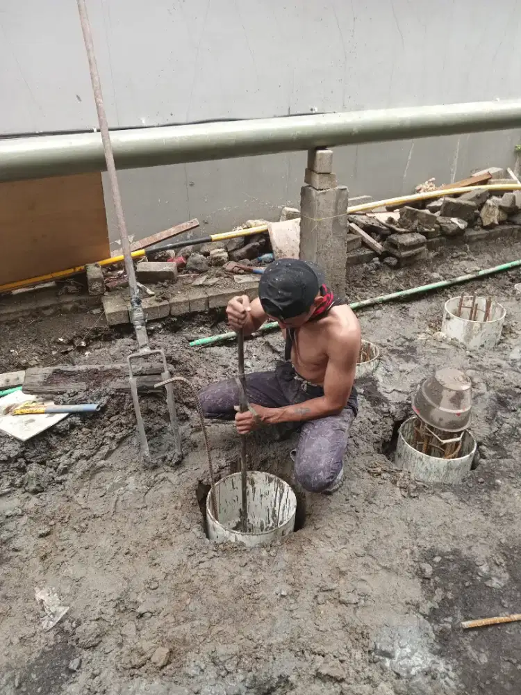 Menerima sumur bor atau stross