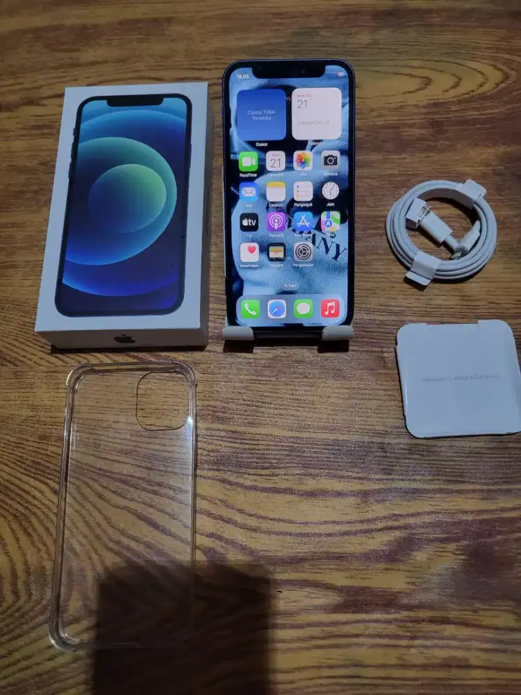 Iphone 12 128gb blue inter fullset mulus no minus all operator