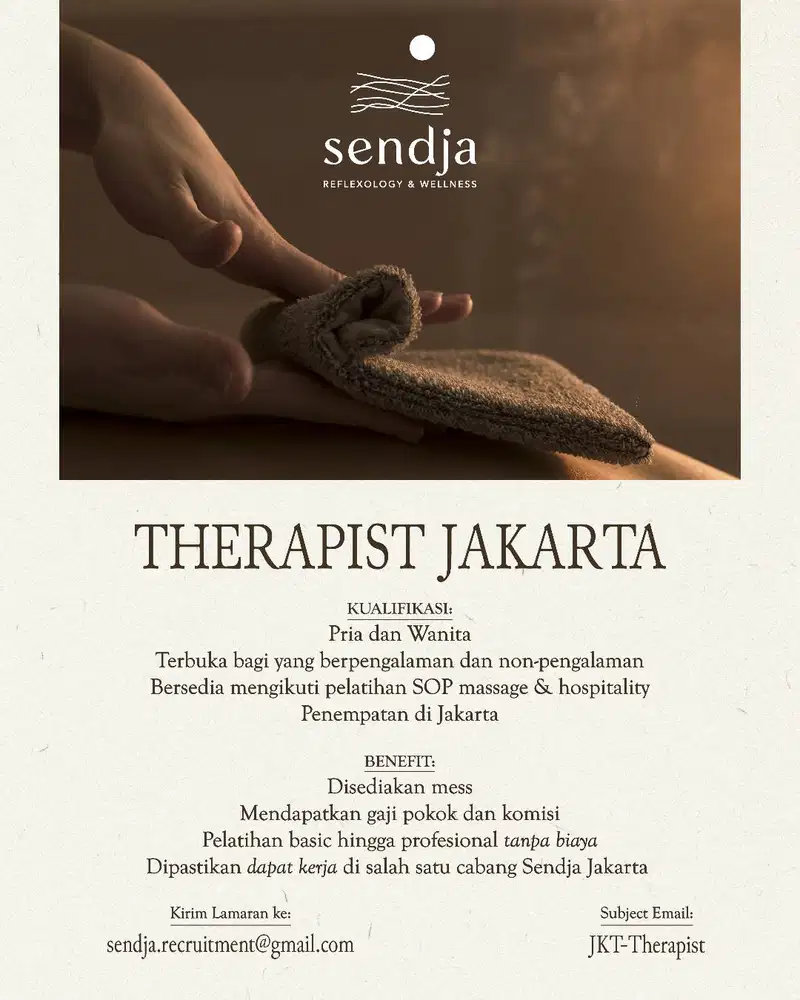 THERAPIST PRIA & WANITA (JAKARTA)