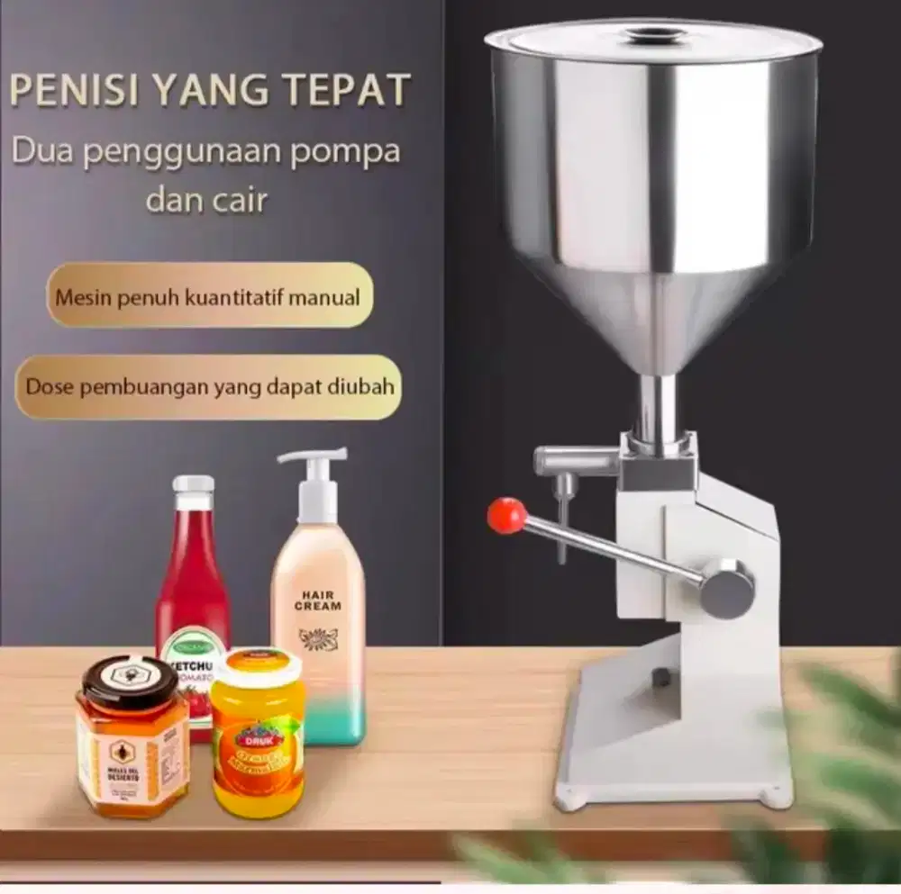 Mesin penuh krim cairan Manual