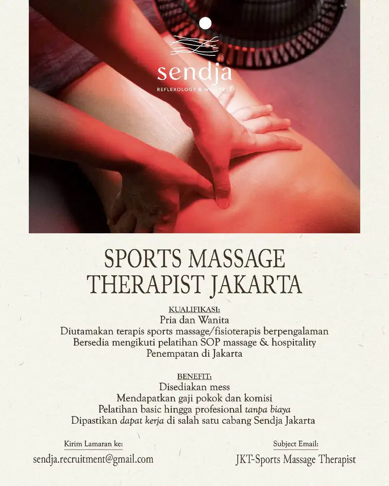 SPORTS MASSAGE THERAPIST (JAKARTA)