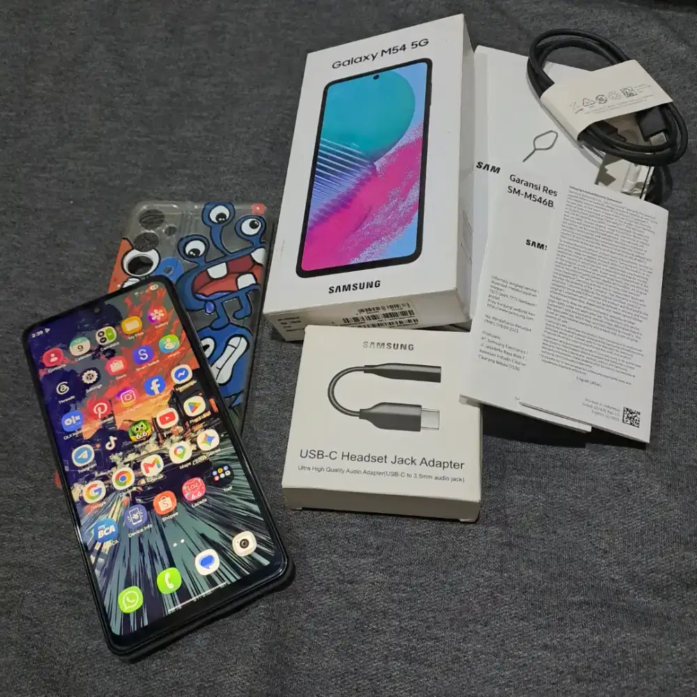 Android Samsung M54 5G RAM 16GB 256GB Resmi SEIN Fullset mulus terawat