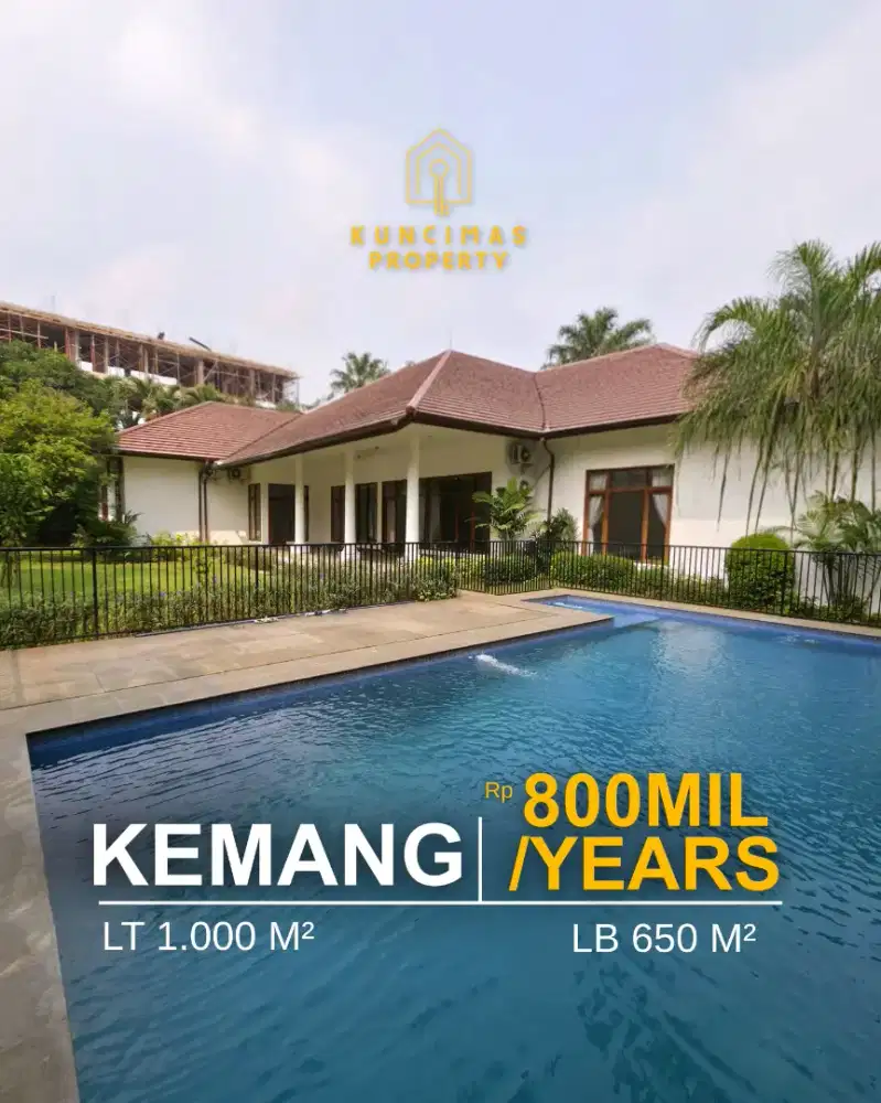Rumah satu lantai disewakan di Kemang