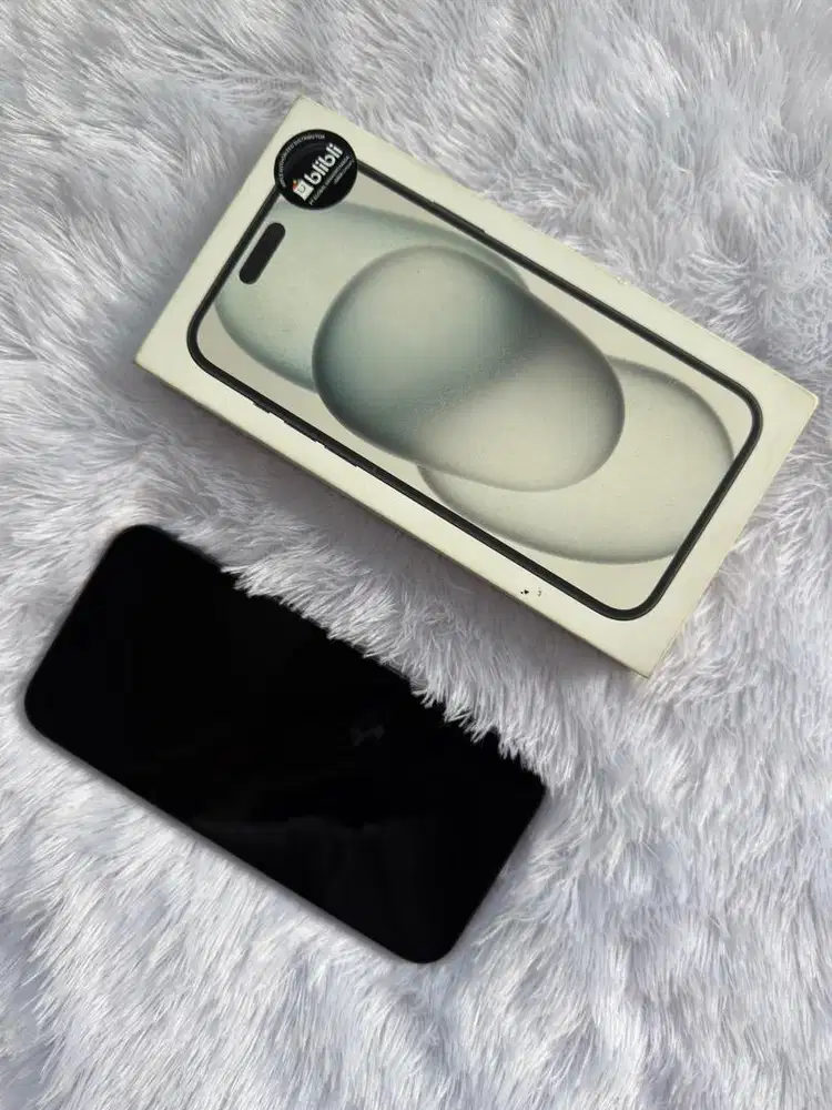 iphone 15plus 128gb black resmi blibli