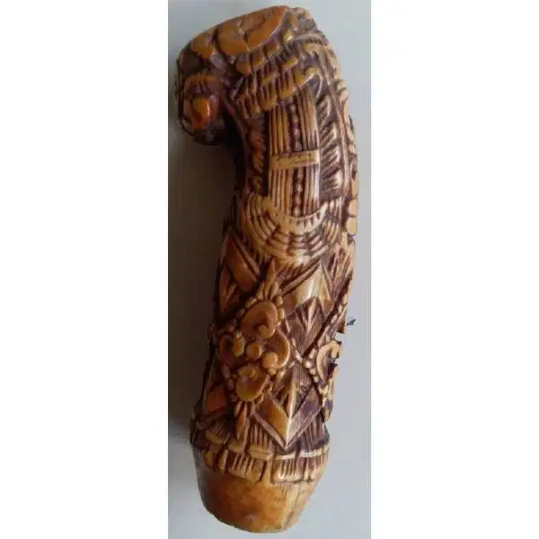 Primitif Kuno gagang keris motif Bunga