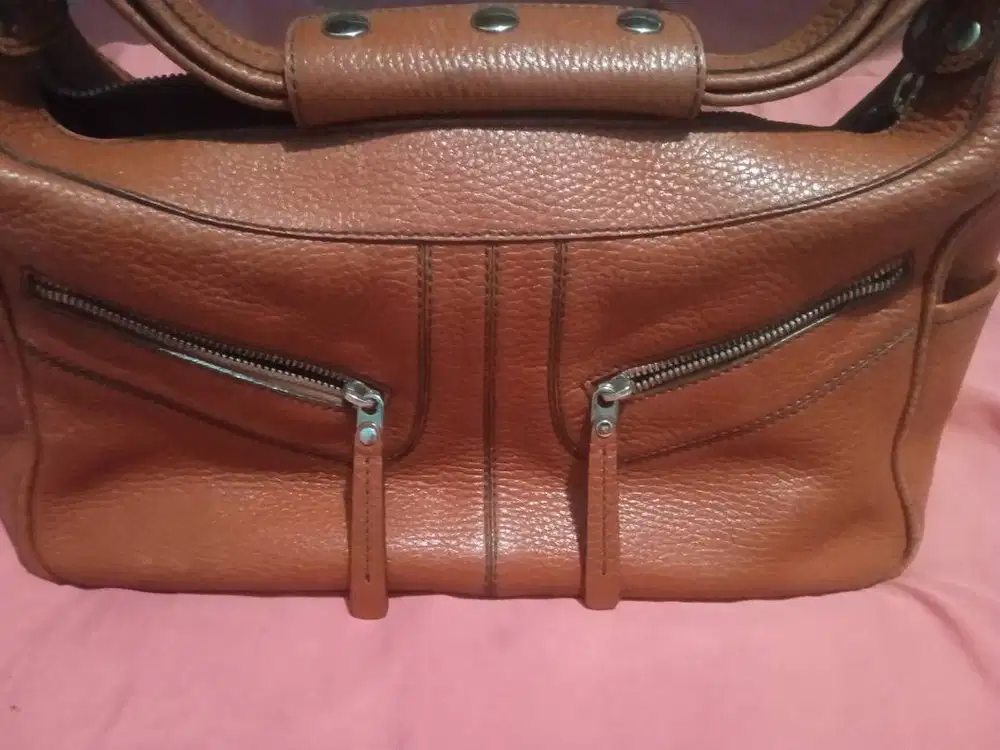 Tas Tods Original Leather Brown full kulit sapi Preloved