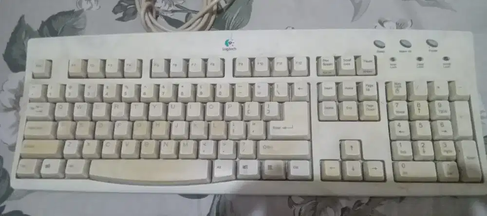 Logitech keyboard original port ps/2 nego cod rungkut gan