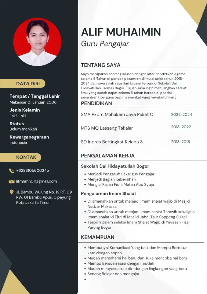 Nyari kerja freelance/Part time/ Guru Ngaji Privat Area Jakarta Timur