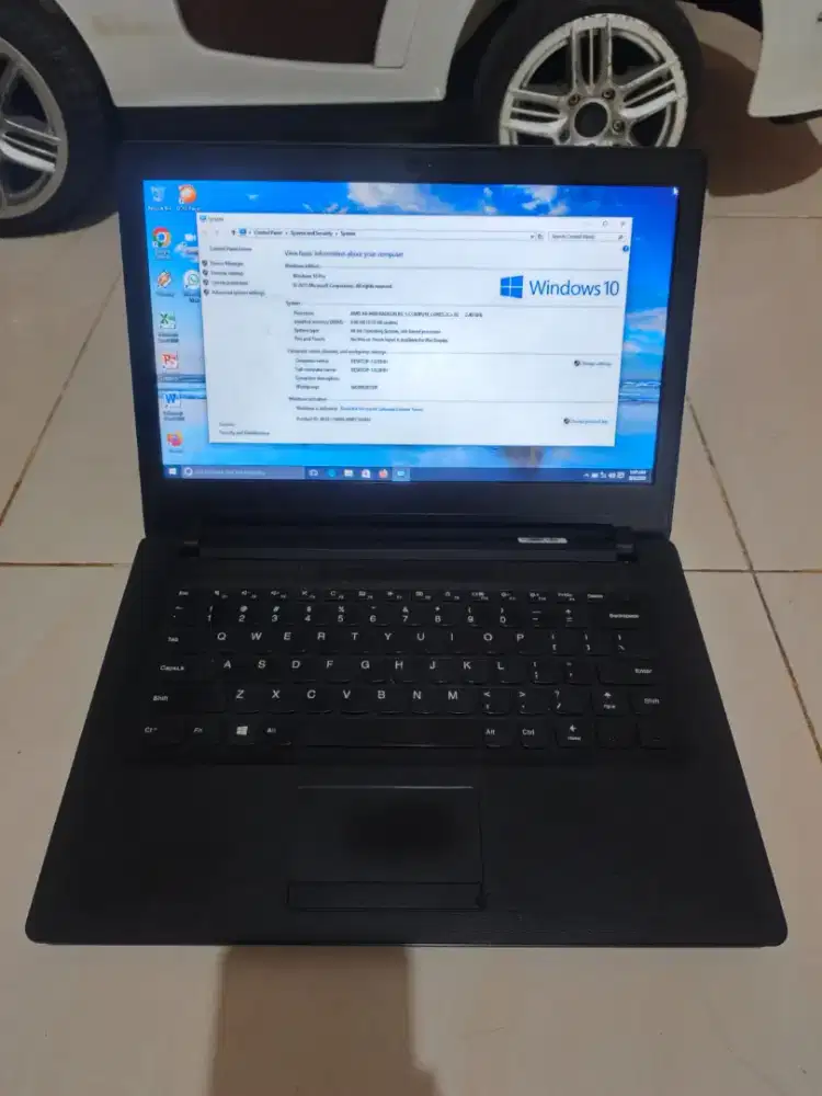 Laptop Lenovo ideapad Amd A9 ram 4gb ddr4 hdd 1000gb siap pake (Nego)