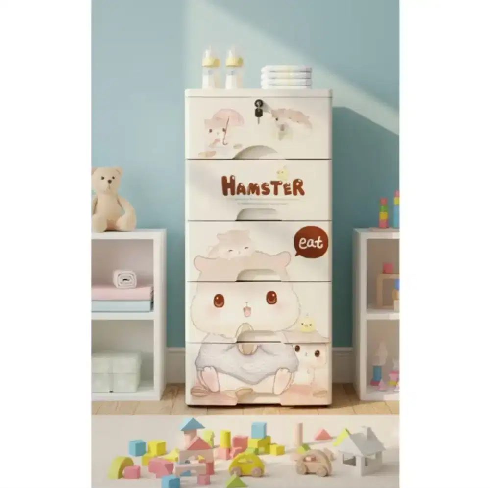 Lemari rak plastik 5 susun