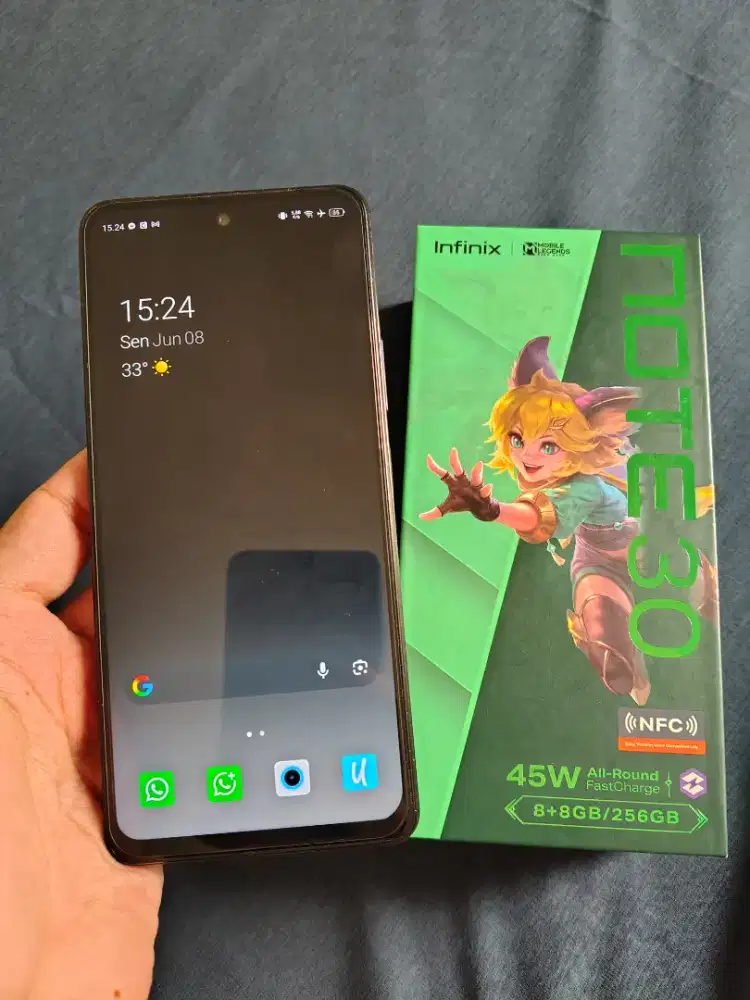 Infinix note 30 black 8/256gb murah