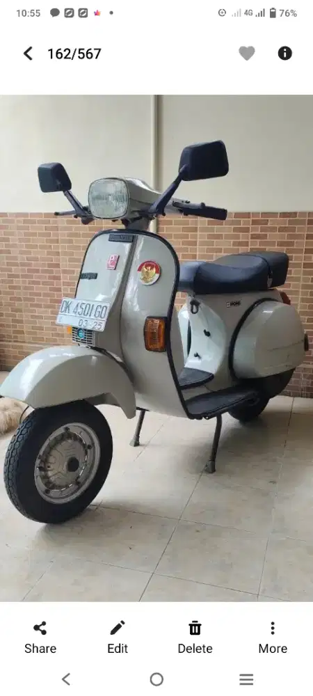Vespa exclusive 2 tahun 90