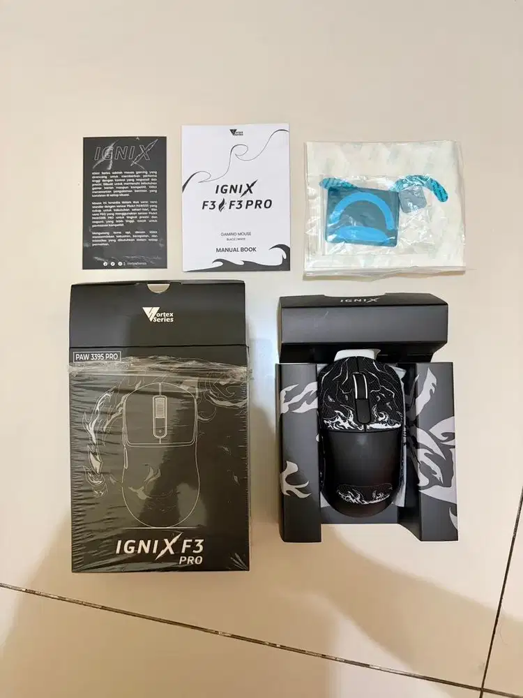 Mouse VortexSeries Ignix F3 Pro Black Sensor PAW 3395 Pro