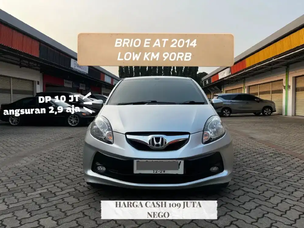 DP 10JT ANGSURAN CUMA 2,9 BRIO E AT 2014 LOW KM 90RB RARE !!