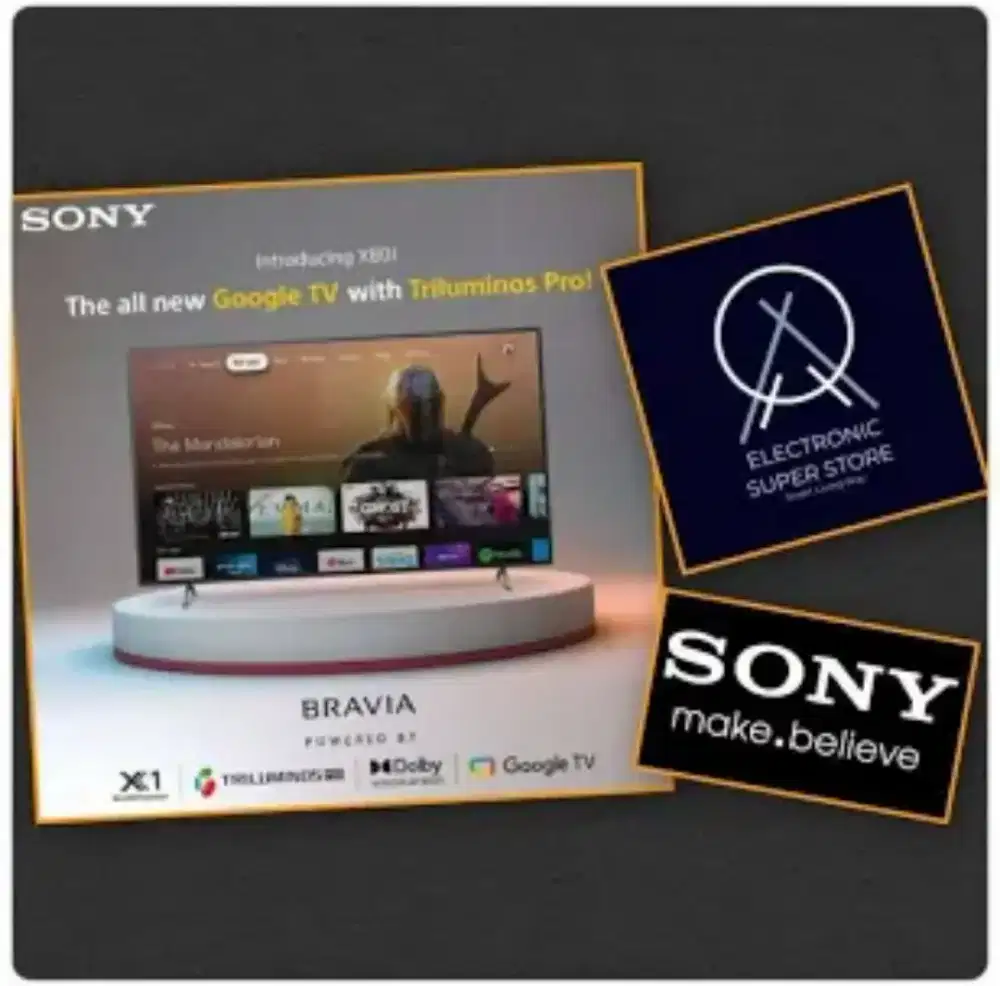 (Jual cepat)TV LED 55INCH SONY BRAVIA KD-55X80J ANDROID SMART TV 4K