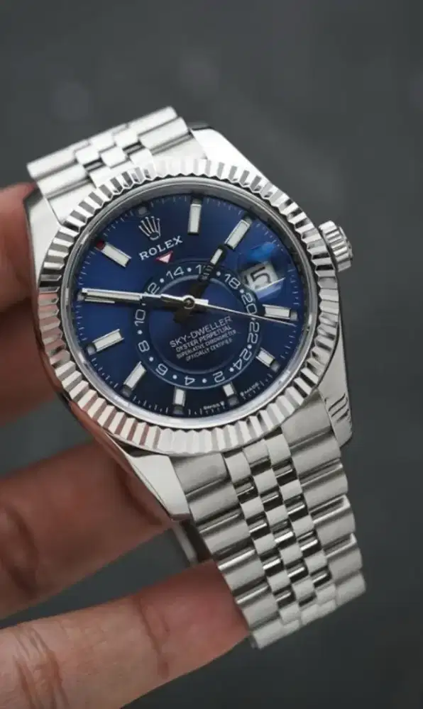 Jam tangan sky automatic, seri zf blue dial