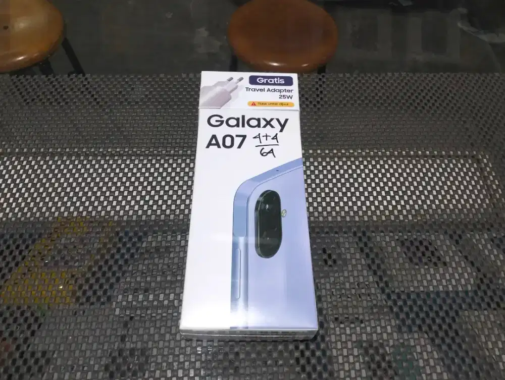 Samsung A07 (light violet). Ram 8gb(4+4). Internal 64gb. Kondisi baru.