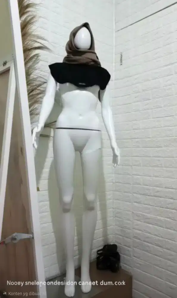 Patung Manekin Full Body Putih Plastik Tebal