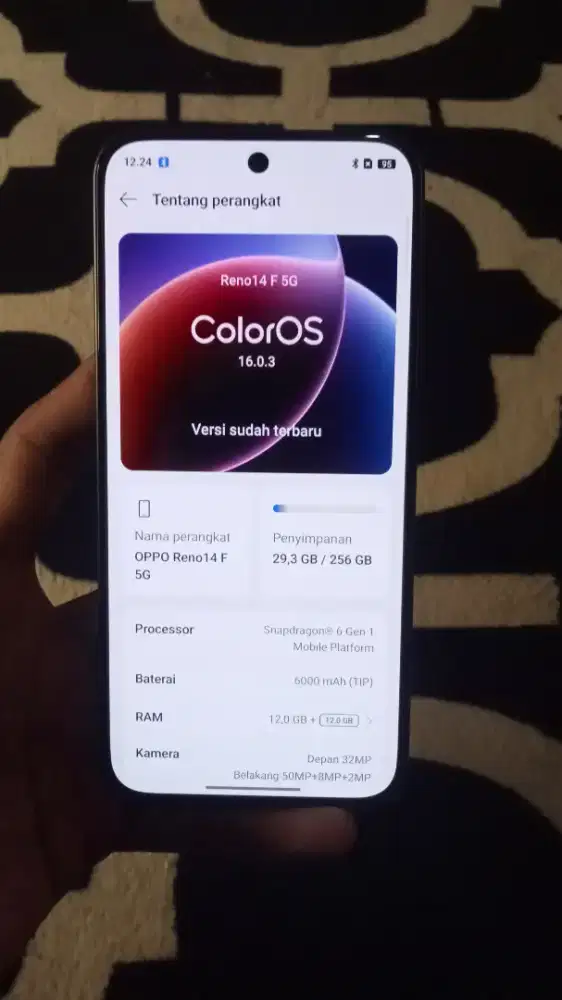 oppo reno 14f 5G ram 12+12/256