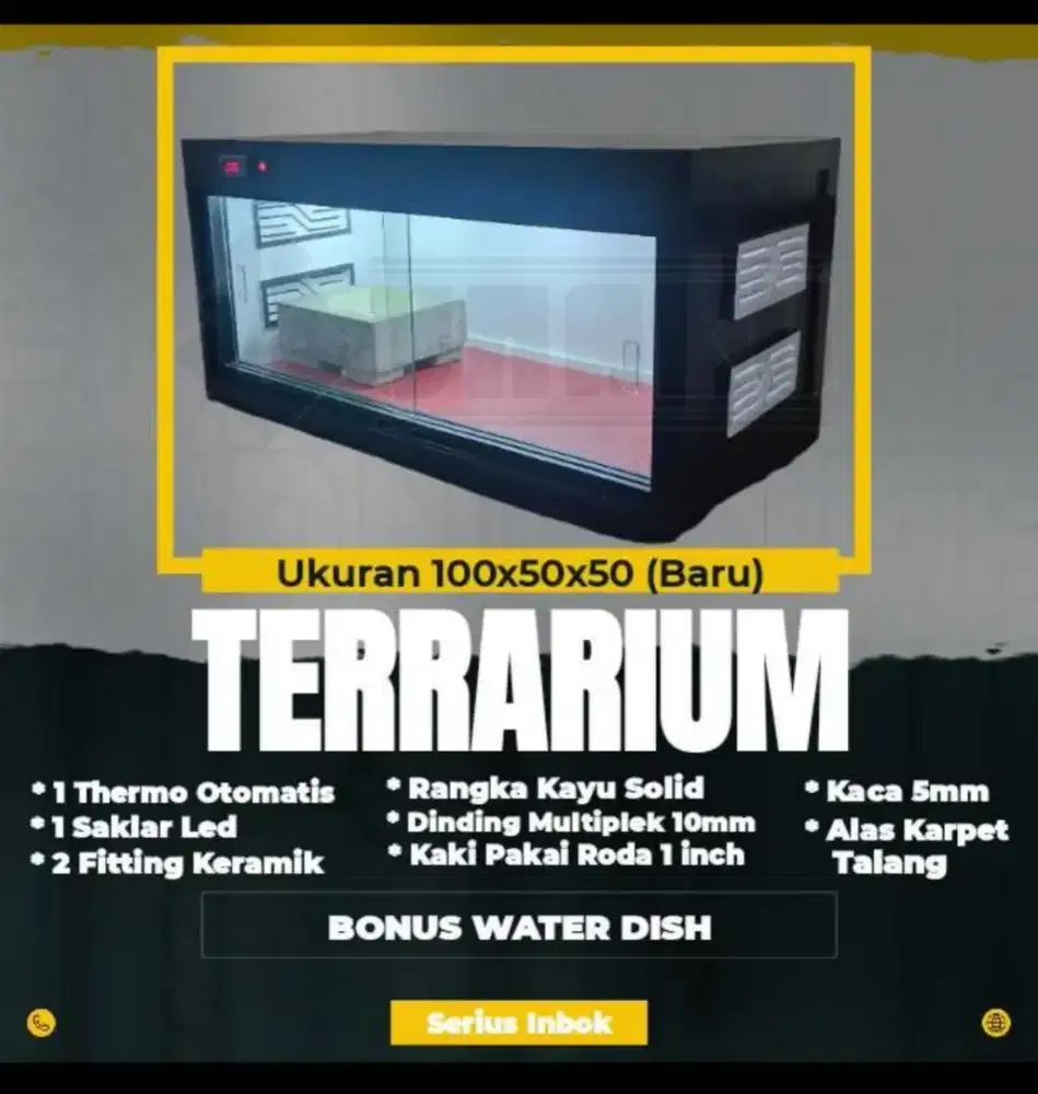 Terrarium Reptile / Kandang Hewan