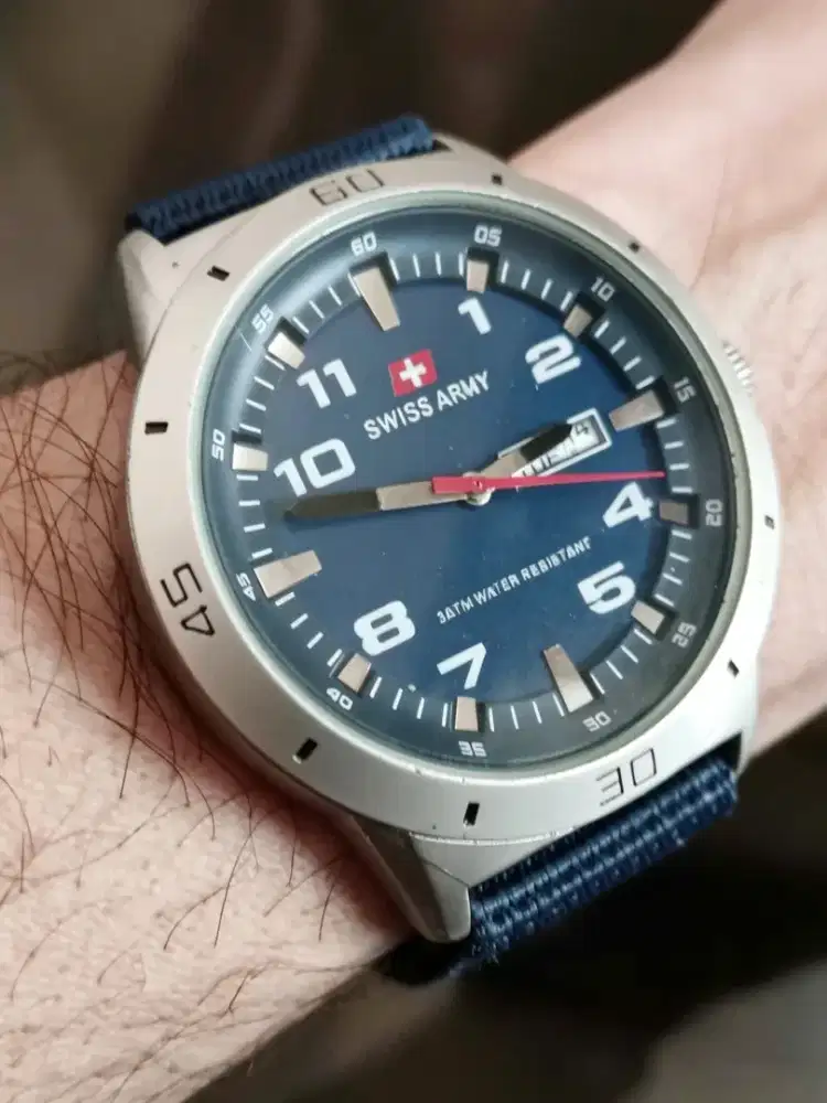 Vintage Swiss Army Navy Blue Military Original