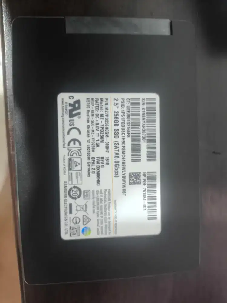 SSD SATA 256GB SAMSUNG no minus sentinel healt 100%