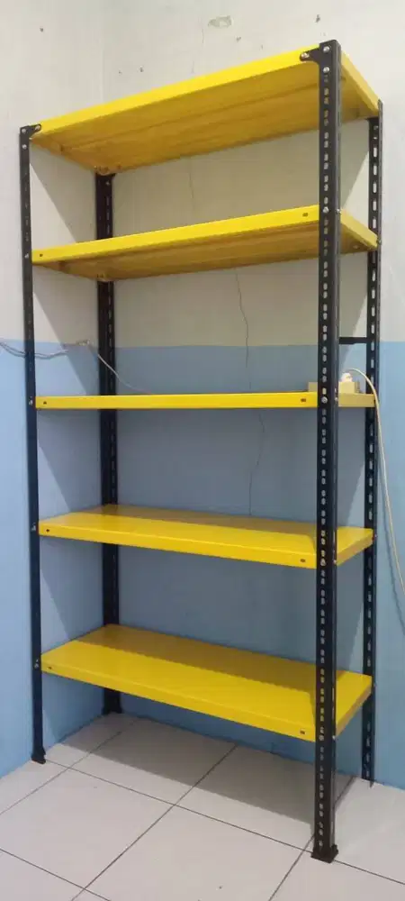RAK BESI 5 SUSUN 200 x 100 x 40 Serbaguna. Kokoh Lengkap.