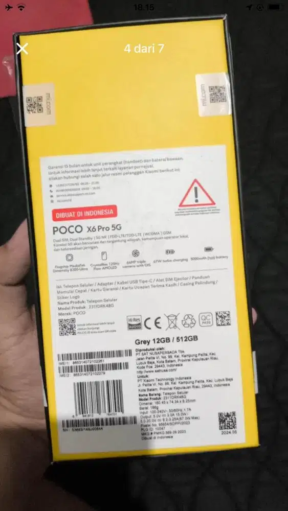 Poco x 6 Pro bekas