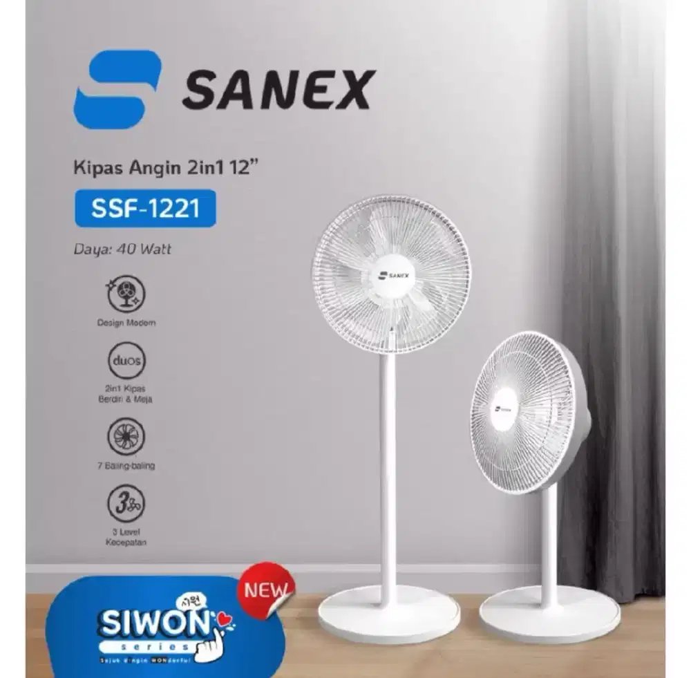 Kipas angin 2in1 12inchi sanex